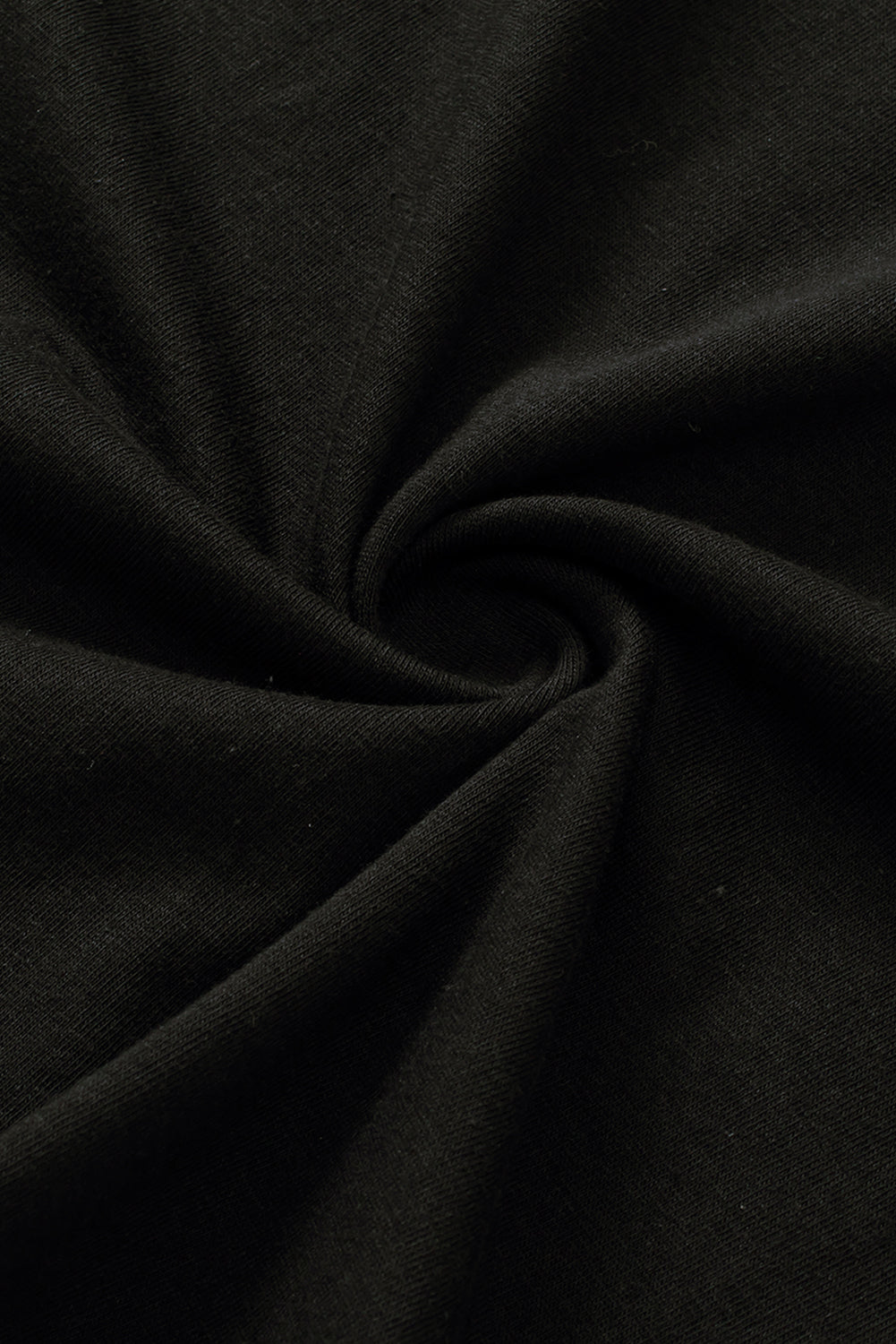 Black Sequin Chenille Star Pattern Plus Size Tee